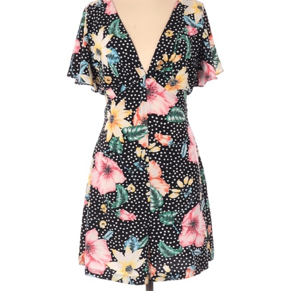 Zara Pants - ZARA polka dot floral romper dress